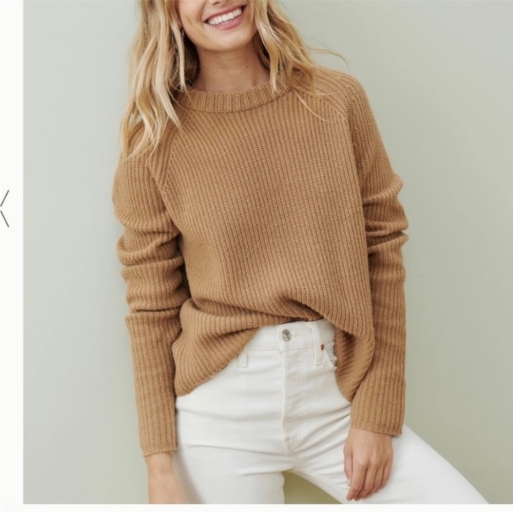 Jenni Kayne Cashmere Fisherman Sweater - Camel